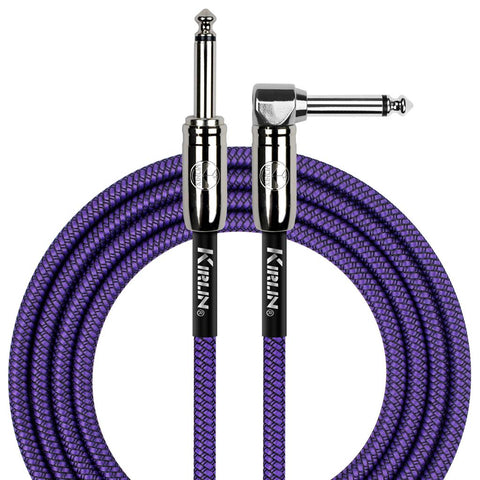 Kirlin 20ft Instrument Cable Angle Jack in Various Colours
