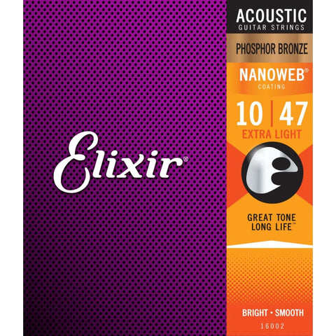 Elixir Phospher Bronze Extra Light Acoustic Guitar Strings