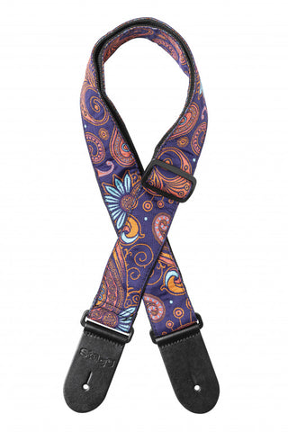 Stagg Purple Paisley Woven Guitar Strap