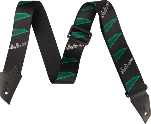 Jackson Headstock Pattern Green Guitar Strap