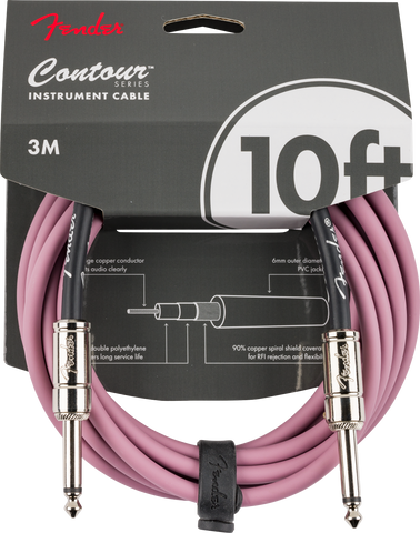 Fender Contour Cable 10ft - Burgundy Mist