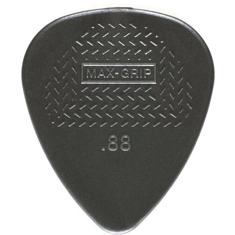 Jim Dunlop Nylon Max-Grip Standard Guitar Plectrum 0.88mm, 12-Pick Player Pack