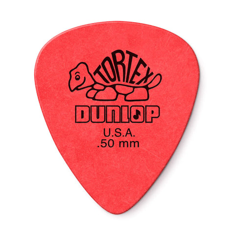 Jim Dunlop TORTEX Standard 0.50mm Guitar Plectrums, 12-Pack