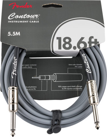 Fender Contour Cable 18.6ft - Inca Silver
