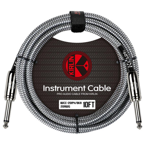 Kirlin 10ft Instrument Cable Straight Jack in Various Colours