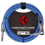 Kirlin 10ft Instrument Cable Angle Jack in Various Colours