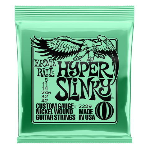 Ernie Ball 2229 Hyper Slinky Electric Guitar Strings 8-42