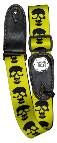 TGI Yellow Skull Woven Guitar Strap