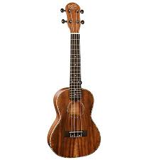 Barnes and Mullins BMUK7C Concert Ukulele, Koa