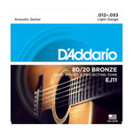 D'Addario Bronze Light EJ11 Acoustic Guitar Strings