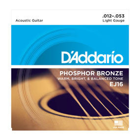 D'Addario Phospher Bronze Light EJ16 Acoustic Guitar Strings