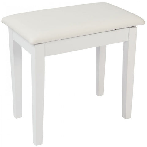 Kinsman Piano Bench with Storage - White