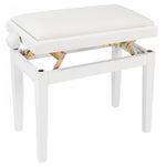 Kinsman Adjustable Piano Bench with Storage - White