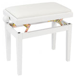 Kinsman Adjustable Piano Bench with Storage - White