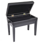Kinsman Deluxe Adjustable Piano Bench with Storage - Black