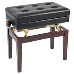 Kinsman Deluxe Adjustable Piano Bench with Storage - Satin Rosewood