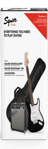 Squier Electric Guitar Stratocaster Pack - Black